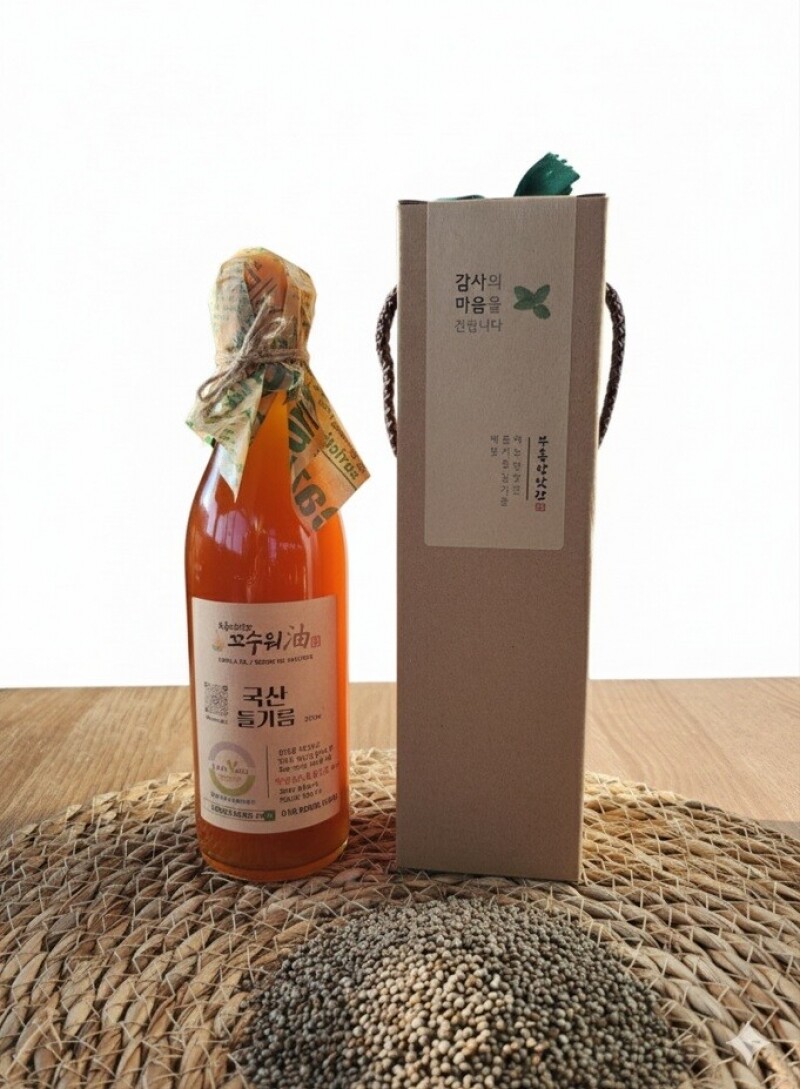 평창몰,[평창군수품질인증] 국산들기름 평창들깨 100% 저온압착 350ml [원산지:국산(강원도 평창군)]